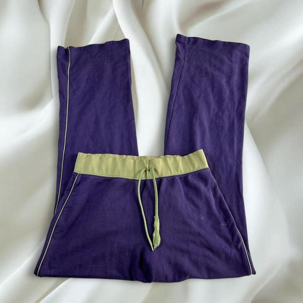 Prospirit purple green flare sweatpants Y2K vintage mcbling athletic
